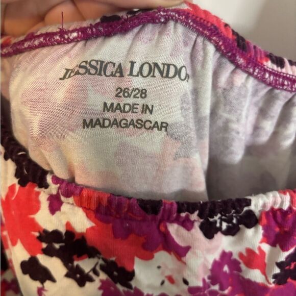 Women’s Jessica London Vibrant Floral tank cold shoulder size 26/28 plus EUC - Picture 2 of 3